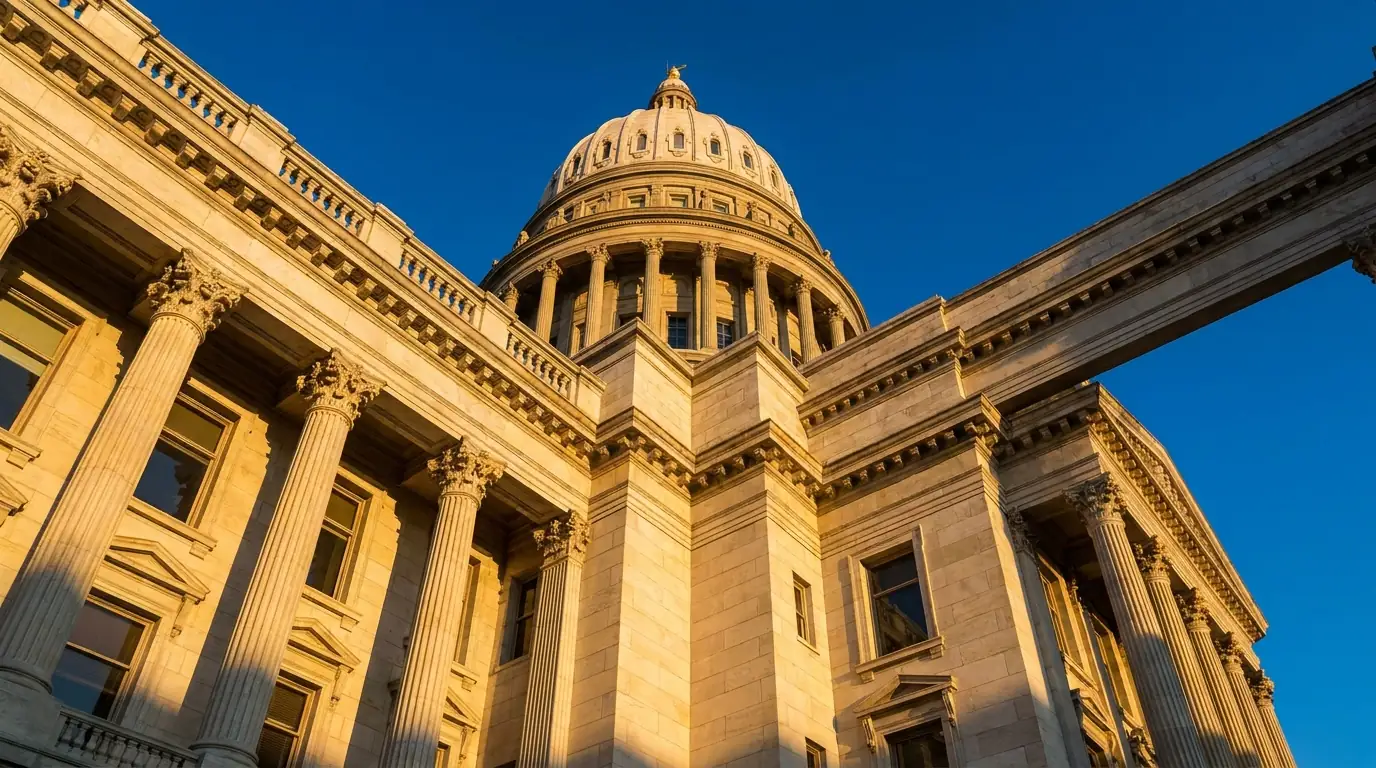 Michigan income tax rates: the dome and colonnade of a state capitol building